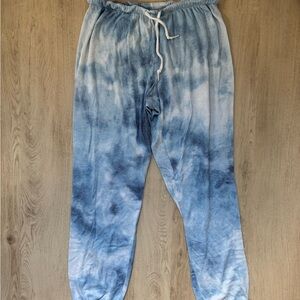 Blue Tie-Dye Jogger Pants